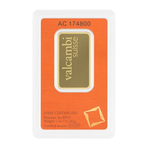 Thumbnail CERTIFICATE VALCAMBI 1 TROY OUNCE GOLD BAR