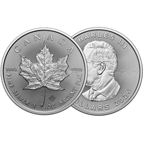 Thumbnail Ontwerp zilveren Maple Leaf munt uit 2025