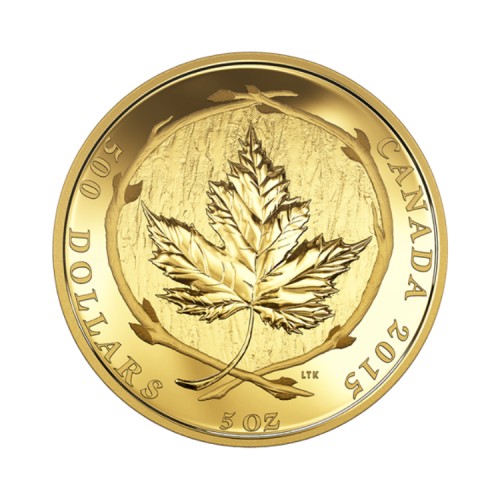 Thumbnail 5 troy ounce gouden munt voorkant