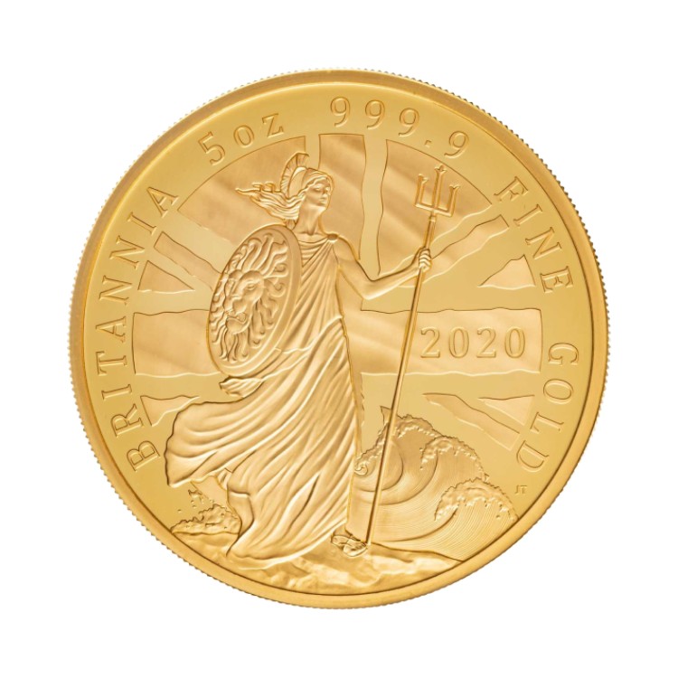 5 troy ounce gouden munt achterkant