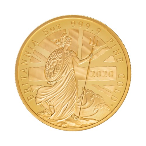 Thumbnail 5 troy ounce gouden munt achterkant