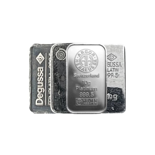 Thumbnail 10 Gramm Platinbarren verschiedene Hersteller front