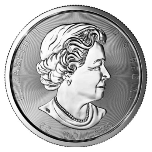 Thumbnail 10 oz Maple Leaf Zilveren Munt 2021 achterkant