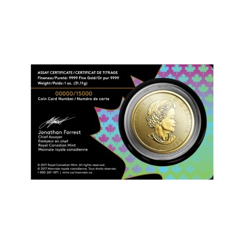 Thumbnail 1 oz Royal Canadian Mint Gouden Munt 2017 achterkant