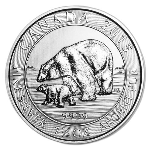 Thumbnail 1,5 oz Royal Canadian Mint Zilveren Munt 2015 voorkant