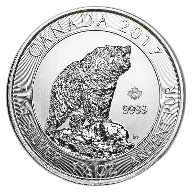 1,5 oz Royal Canadian Mint d'Argent 2017 front