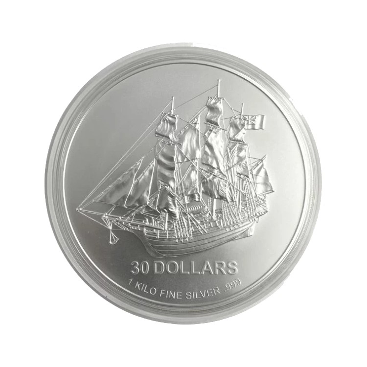 1 kilo New Zealand Mint Zilveren Munt Divers voorkant