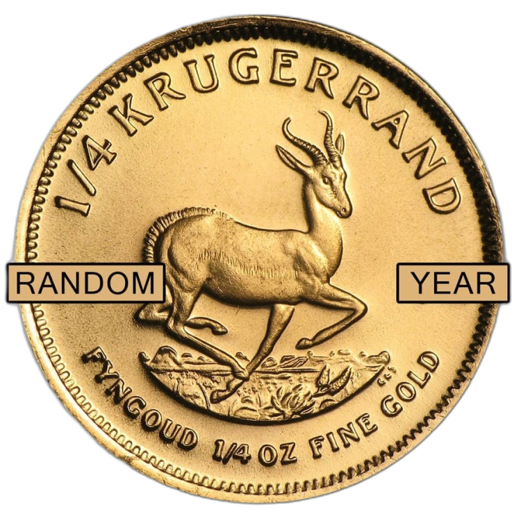 1/4 oz Krugerrand Proof Gouden Munt Divers voorkant