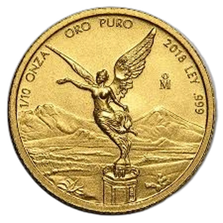 1/10 oz Banco de Mexico Gouden Munt Divers voorkant