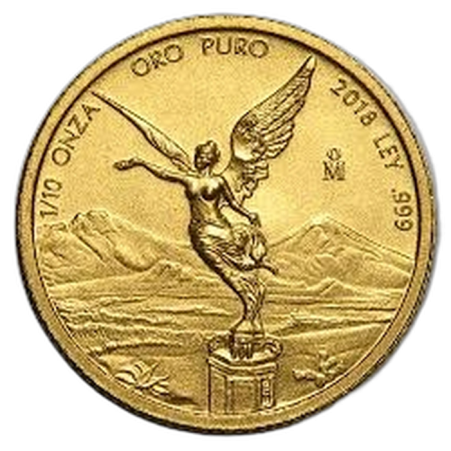 Thumbnail 1/10 oz Banco de Mexico Gouden Munt Divers voorkant