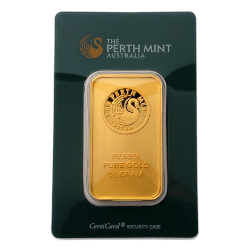 Thumbnail 50g Perth Mint Goldbarren back