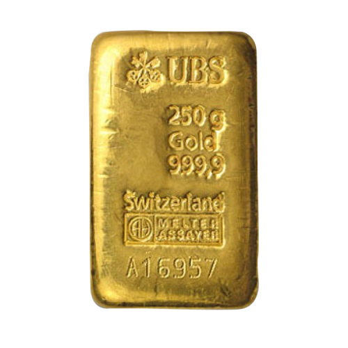 Thumbnail 250g UBS Gold Bar front