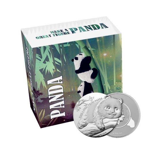 Thumbnail 1 troy ounce zilveren munt Panda "Laat zien wat je kunt" 2022 perspectief 3