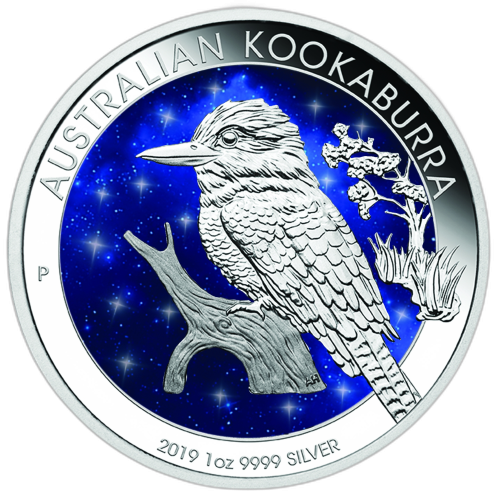 Thumbnail 1 oz Kookaburra Zilveren Munt 2019 voorkant