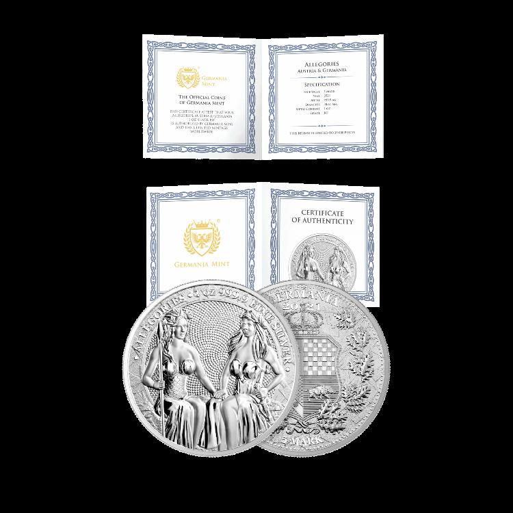 1 oz Germania Silver Coin 2021 angle 3