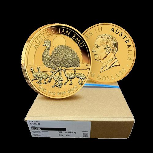 Thumbnail 1 Troy ounce gold Australian Emu Münze 2025 angle 1