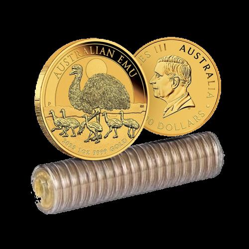 Thumbnail 1 Troy ounce gold Australian Emu Münze 2025 angle 2