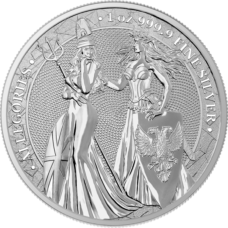 1 oz Germania Allegories 2019 Zilveren Munt 2019 voorkant
