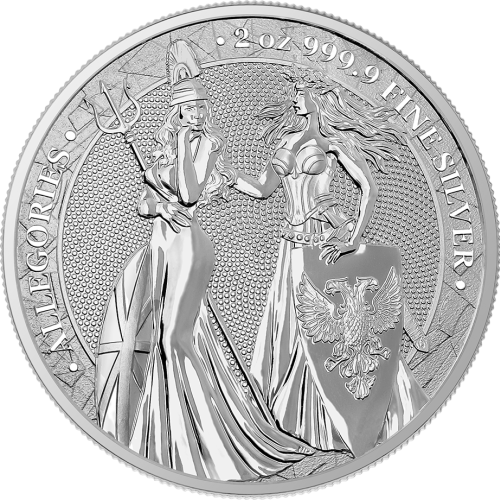 Thumbnail 2 oz Germania Allegories 2019 Zilveren Munt 2019 voorkant