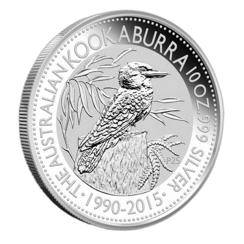 Thumbnail 10 oz Kookaburra Zilveren Munt 2015 voorkant