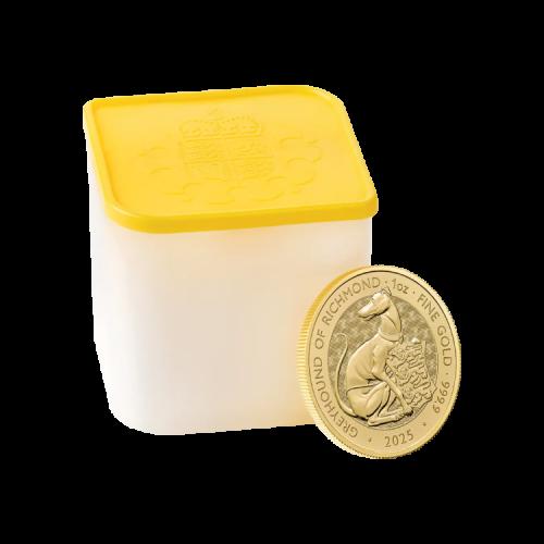 Thumbnail 1 troy ounce gold Tudor Beasts Greyhound of Richmond 2025 angle 1