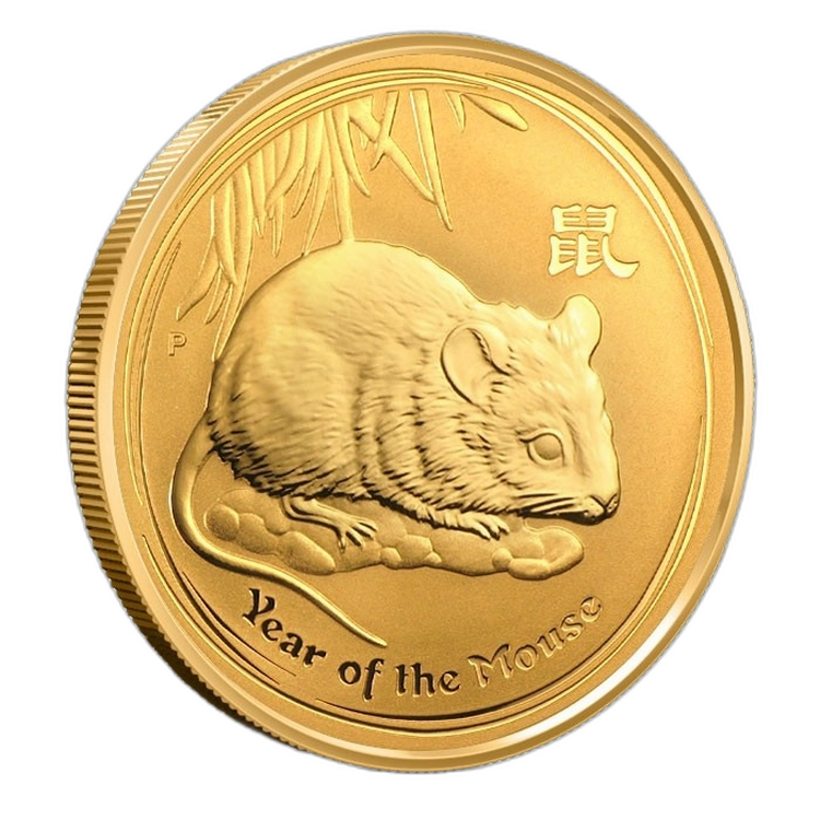 1 oz Lunar Goldmünze 2008 front