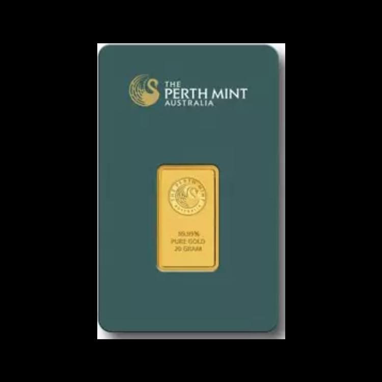20g Perth Mint Goudbaar achterkant