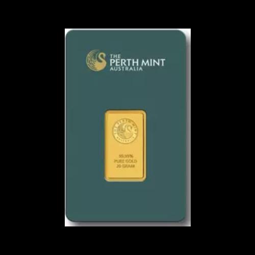 Thumbnail 20g Perth Mint Goudbaar achterkant