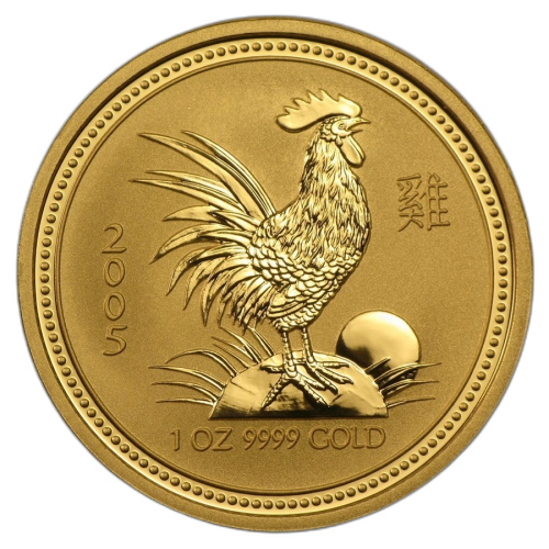 Thumbnail 1/4 oz Lunar Gouden Munt 2005 voorkant