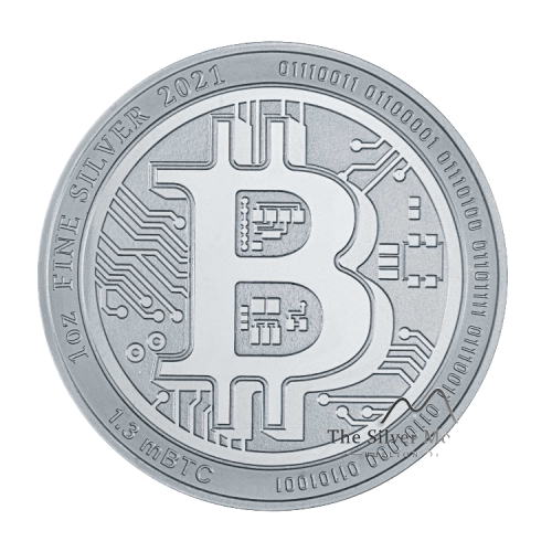 Thumbnail 1 oz Bitcoin Mint Silver Coin 2021 front