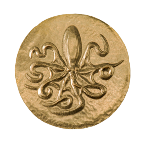 Thumbnail 0.5 gram gouden munt Octopus, Syracus 2022 front