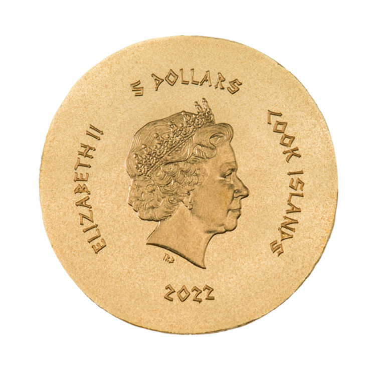 0.5 gram gouden munt Octopus, Syracus 2022 back