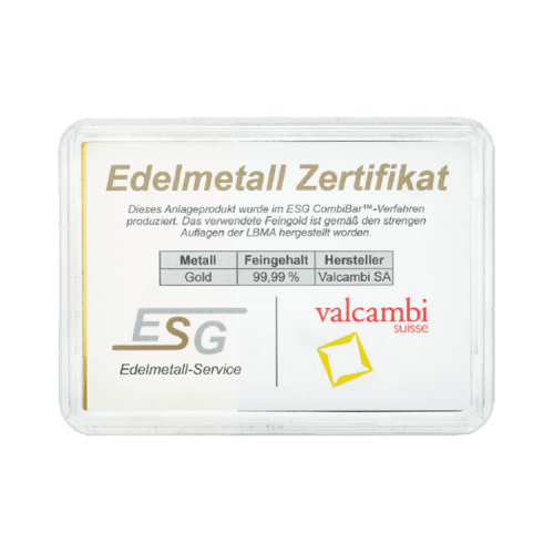 Thumbnail Certificate gold Combibar