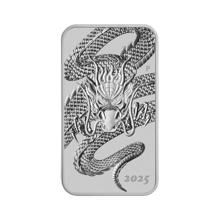 Rectangular Dragon 2025 silver