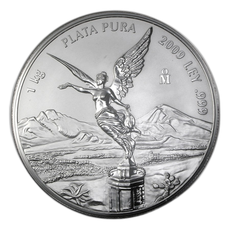1 kilo Mexican Libertad Zilveren Munt 2009 voorkant
