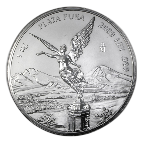Thumbnail 1 kilo Mexican Libertad Zilveren Munt 2009 voorkant