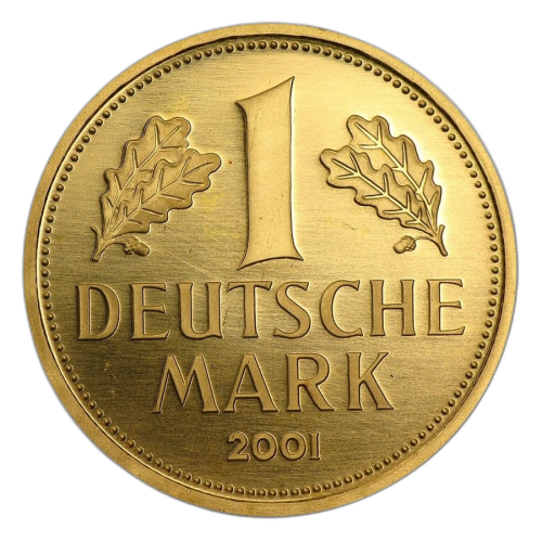 Thumbnail Gouden munt Duitse Mark 2001 voorkant