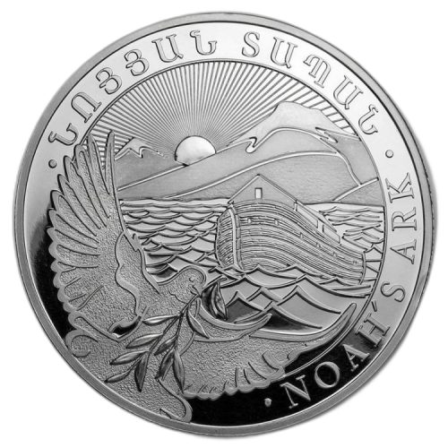 Thumbnail 10 Troy ounce zilveren munt Noah voorkant