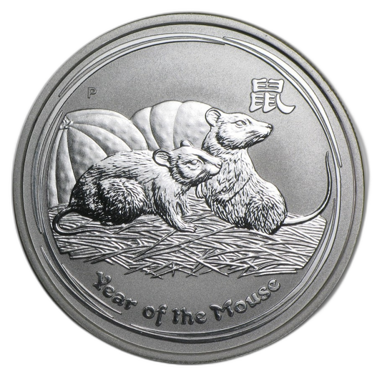 1 oz Lunar Silver Coin 2008 front