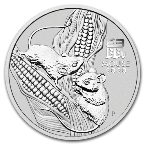 Thumbnail 2 oz Lunar d'Argent 2020 front