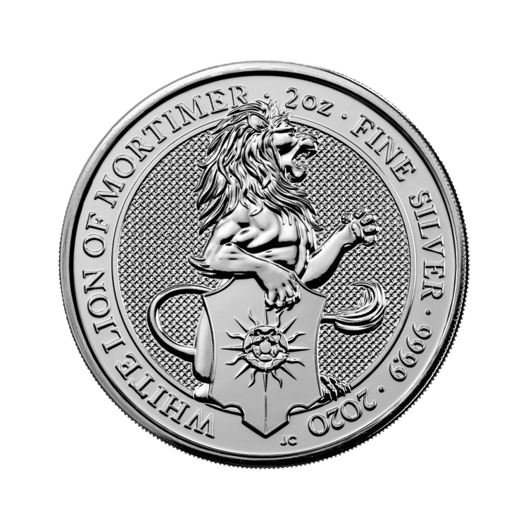 2 oz Queens Beasts Silbermünze 2020 front
