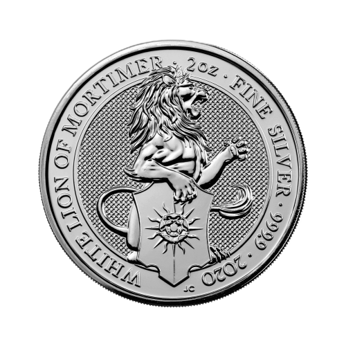 Thumbnail 2 oz Queens Beasts Silbermünze 2020 front