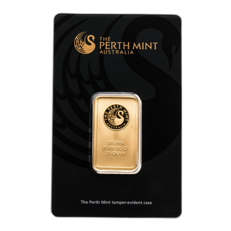 20g Perth Mint Goudbaar voorkant