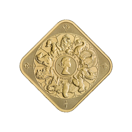 Thumbnail barre d'or 1 oz Queen's Beast Completer front