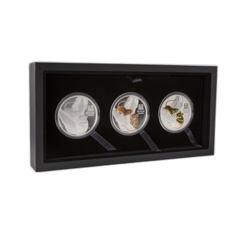 Thumbnail 3 oz Lunar Zilveren Munt 2020 voorkant
