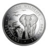1 kilo zilveren munt Somalische Olifant front