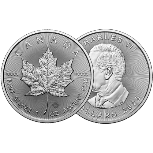 Thumbnail Ontwerp zilveren Maple Leaf munt uit 2025