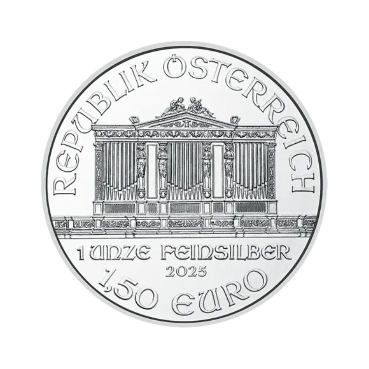 1 once troy d'argent Wiener Philharmoniker 2025 back