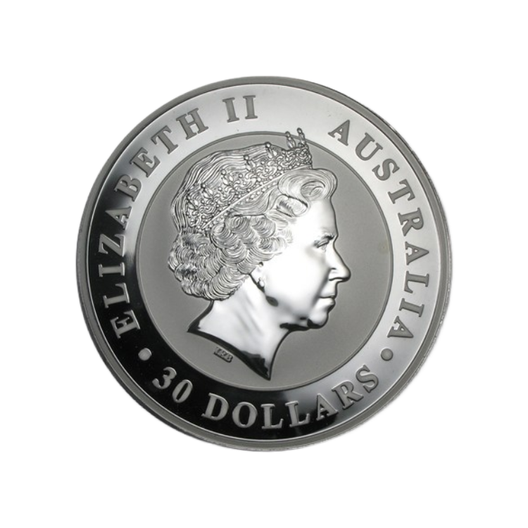 1 kilo Kookaburra Silbermünze 2009 back
