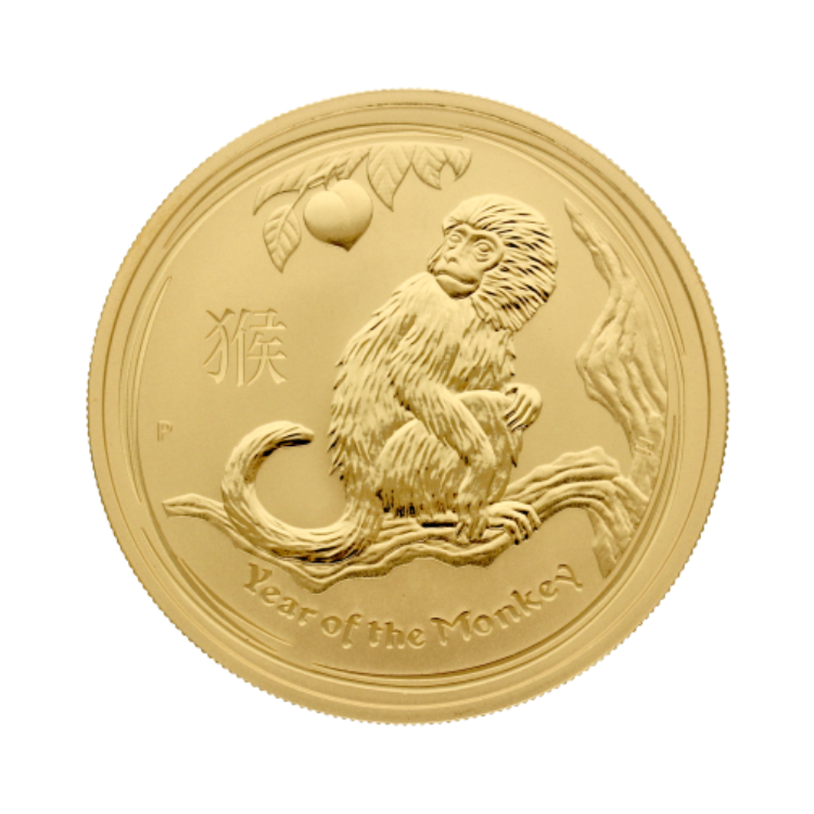 1 troy ounce gold Lunar Year of the Monkey 2016